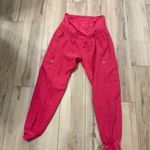 Maternity Work Pants- Wink Fuchsia Jogger Pants